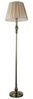 Licht-Erlebnisse Stehlampe FLEMISH, ohne Leuchtmittel, E27 164 cm Stoff rund in Messing Antik Braun Bild 2