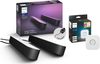 Philips Hue White & Color Ambiance Play Lightbar 2er Pack (500 lm) und Hue Bridge, dimmbare LED-Lightbar für das Hue Lichtsystem mit 16 Mio. Farben, smarte Lichtsteuerung über Sprache oder App,schwarz Bild 2