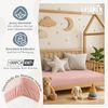 Laleni Premium Spannbettlaken Stubenwagen rechteckig 42x81 cm - Oeko-Tex Zertifiziert, 100% Baumwolle, atmungsaktives Spannbetttuch Jersey Baby, 150 g/m², Rosa Bild 5