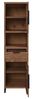 Vitrine Pinie dunkel 50x185x41 cm massivum Sydney braun Massivholzschrank mit Glastür schmaler Hochschrank Esszimmer Wohnzimmer Bild 4