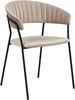 Esszimmerstuhl 2er Set MARIPOSA Samtstoff Taupe Bild 4