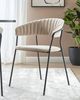 Esszimmerstuhl 2er Set MARIPOSA Samtstoff Taupe Bild 2