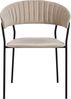 Esszimmerstuhl 2er Set MARIPOSA Samtstoff Taupe Bild 5