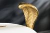 riess-ambiente Beistelltisch WILDLIFE COBRA 65cm gold / weiß · Wohnzimmertisch mit Marmor-Platte (Einzelartikel, 1-St), rund · handmade · Metall-Gestell · Schlangen-Skulptur · Design Bild 5