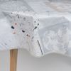 laro Tischdecke 140cm runde Wachstuchtischdecke mit Saum-Eingefasst Naturherzen Beige Bild 4