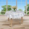 laro Tischdecke 140cm runde Wachstuchtischdecke mit Saum-Eingefasst Naturherzen Beige Bild 3