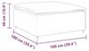 vidaXL Modulares Sofa-Fußhocker-Modul Schwarz 100 x 100 x 48 cm 4104479 Bild 3