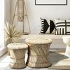Marrakesch Orient & Mediterran Interior Sitzhocker 2er Set Boho Style Hocker Beistelltisch Benita, Handarbeit Bild 4