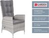 Wholesaler 2x LC Garden Positionsstuhl Verstellsessel Parma Dining white grey Bild 4