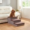 [en. casa] 'Vojens' Hundetreppe mit 3 Stufen, MDF braun / grau, 40 x 75 x 30 cm Bild 2