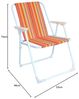 INDA-Exclusiv Klappstuhl Campingstuhl Klappstuhl Regiestuhl Outdoor Gartenstuhl Tropisch gestreift Bild 2