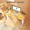 FLEXISPOT Höhenverstellbarer Schreibtisch mit 2 Motoren & 25MM einteiliger Tischplatte,ergonomischer Bürotisch - 120x60 cm Ahorn, schwarzes Gestell Bild 3