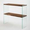 Dmora - Konsole Agena, Mehrzwecktisch, Beistelltisch, Flur-Schreibtisch, 90 x 30 x 80 cm, Walnuss Bild 5