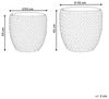 Set mit 3 Blumentöpfen BERBERIS PE Rattan 34 45 cm Dunkelbraun Bild 3