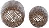 Set mit 3 Blumentöpfen BERBERIS PE Rattan 34 45 cm Dunkelbraun Bild 5