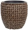 Set mit 3 Blumentöpfen BERBERIS PE Rattan 34 45 cm Dunkelbraun Bild 4
