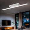 LED Deckenleuchte, Stahl, chrom, silber, warmweiß, L 62,5cm Bild 2