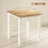 HOMCOM Esstisch 69 x 69 cm Küchentisch für 2-4 Personen (moderner Holztisch, 1-St, Esszimmertisch), für kleine Raum, Küche, Esszimmer Eiche Bild 3