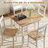 HOMCOM Esstisch 69 x 69 cm Küchentisch für 2-4 Personen (moderner Holztisch, 1-St, Esszimmertisch), für kleine Raum, Küche, Esszimmer Eiche Bild 4