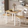 HOMCOM Esstisch 69 x 69 cm Küchentisch für 2-4 Personen (moderner Holztisch, 1-St, Esszimmertisch), für kleine Raum, Küche, Esszimmer Eiche Bild 2