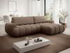Vente-unique - FRIDORA Sofa Stoff Schokoladenbraun - B 168 cm x H 81 cm x L 272 cm Bild 2