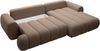 Vente-unique - FRIDORA Sofa Stoff Schokoladenbraun - B 168 cm x H 81 cm x L 272 cm Bild 5