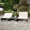 Lounge Sitzgarnitur Gartenset Gartenmöbel GartenSitzgruppe 2 Sessel Tisch Rattan Bild 3