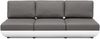 Casa Padrino Luxus Gartensofa Matt Weiß / Dunkelgrau 250x95 x H. 90 cm - Wetterbeständiges Garten Terrassen Sofa mit verstellbaren Rückenlehnen - Hotel Möbel - Luxus Qualität Bild 2