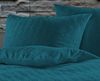 Bettwaesche-mit-Stil Mako Satin Damast Bettwäsche Waves petrolblau Garnitur 140x200+70x90cm Bild 4