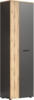 'Esteban' Garderobenschrank / Schuhschrank, Holz, grau und Eiche Evoke, 195 x 36 x 60 cm