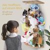 ONVAYA Kinderregal Kuscheltier-Regal ǀ platzsparend ǀ Echtholz mit Gummibändern Bild 4
