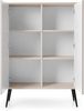 Lomadox Highboard ZARA-160, in Kaschmir Caschmere Rillen gerillt Füße goldfarben 103x129x39 cm Bild 4