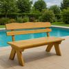 TPFGarden Gartenbank Drieburg (1-St, Sitzbank Outdoor Gartenbank 3-Sitzer 150cm), Holzbank aus massivem Kiefernholz - Hochwertige Verarbeitung Bild 5