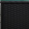 vidaXL Beistelltisch Schwarz 40x37x40,5 cm Poly Rattan und Hartglas 319388 Bild 4