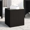 vidaXL Beistelltisch Schwarz 40x37x40,5 cm Poly Rattan und Hartglas 319388 Bild 2