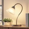 Lindby Tischleuchte Mialina, Glas Bronze IP20, 1 x 60 W Bild 2