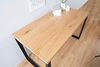 Design Schreibtisch Oak Desk 120cm Eiche Optik Vintage Metallgestell schwarz Schminktisch Tisch Bürotisch Bild 4