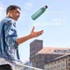 Emsa Bludrop Isolier-Trinkflasche, 1 Liter, 100% dicht, Quick-Press Verschluss, Ergonomischer 360° Trinkgenuss, 20h warm, 40h kühl, einfache Reinigung, Edelstahl, Pulverbeschichtung, Petrol, N31121 Bild 2