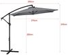 Ampelschirm Budva 270 cm Polyester Stahl Grau casa. pro Bild 3