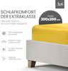 Bettwaesche-mit-Stil Mako-Satin Spannbettlaken gelb 200x200cm Höhe 31-40cm Bild 2