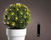 Lumineo LED-Lichternetz Lumineo Durawise Buchsbaumnetz BATTERY LIGHTS 84 LED Ø 50 cm warm weiß, Dimmbar, Timer, Indoor, Outdoor Bild 3
