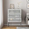 Büroschrank Sund mit 3 Schubladen 105x80x40 cm Grau [en. casa] Bild 5