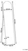 Standspiegel BAGNOLET 150 cm Metall Schwarz Bild 3