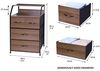 Meerveil Kommode, Kommode mit Schubladen, Schubladenschrank, Aufbewahrungsturm, Aufbewahrung Kommode mit Schubladen für Wohnzimmer, 4 Schubladen, Holzplatte, Schwarze Walnuss Bild 3
