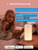 meross WLAN LED Nachttischlampe Funktioniert mit Apple HomeKit, Dimmbar RGBCW Atmosphäre Touch Nachtlampe für Schlafzimmer Wohnzimmer, Smart Nachtlicht Funktioniert mit Alexa, Google Home Bild 2