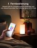 meross WLAN LED Nachttischlampe Funktioniert mit Apple HomeKit, Dimmbar RGBCW Atmosphäre Touch Nachtlampe für Schlafzimmer Wohnzimmer, Smart Nachtlicht Funktioniert mit Alexa, Google Home Bild 3