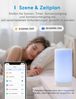 meross WLAN LED Nachttischlampe Funktioniert mit Apple HomeKit, Dimmbar RGBCW Atmosphäre Touch Nachtlampe für Schlafzimmer Wohnzimmer, Smart Nachtlicht Funktioniert mit Alexa, Google Home Bild 4