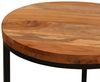 byLIVING Couchtisch SELMA / Akazie natur, Metall schwarz / B 50, H 45, T 50 cm , B 40, H 40, T 40 cm Bild 5