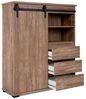 Finori Marrakesch 53A Highboard, Dekor Valhalla Eiche / Dekor Milford Kiefer | Highboard für Wohnzimmer | Maß: B x H x T ca. 120 x 140 x 40 cm | Highboard mit 1 Schiebetür, 3 Schubkästen und 2 offenen Fächern Bild 3
