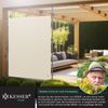 KESSER® Klemmmarkise Senkrechtmarkise außen Ausziehbar & Blickdicht | Vertikalmarkise mit Handkurbel ohne Bohren | Balkon-Sichtschutz & Windschutz für Garten & Terrasse Wasserfest Beige, 200 x 310 cm Bild 5